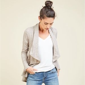 Modcloth Airport Greeting Cardigan in Oatmeal